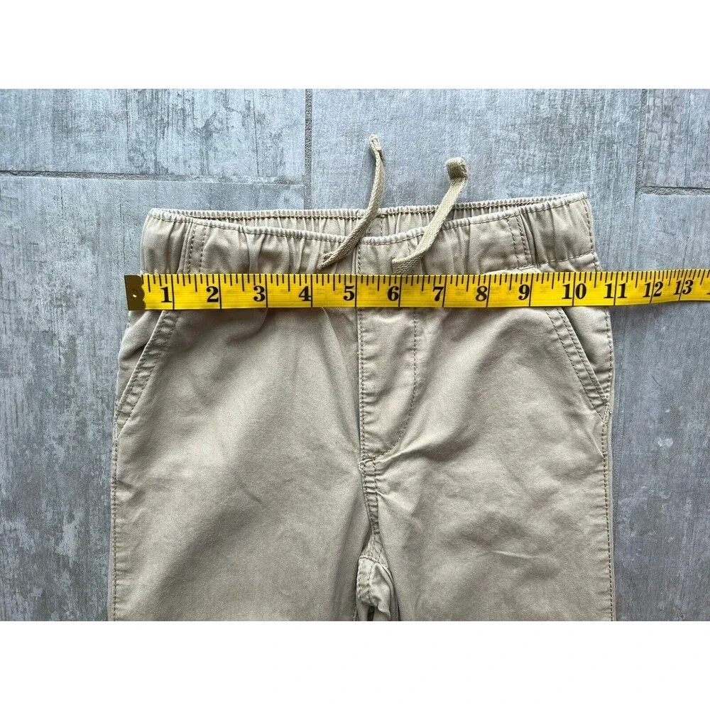 Baby Gap Basic Khaki Tan Beige Jogger Elastic Waist Casual Everyday Pant Chino 5